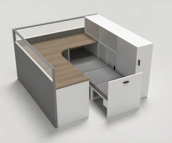 Modern Office Desk And Chair-ID:736985922
