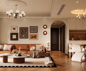 French Style A Living Room-ID:407799014