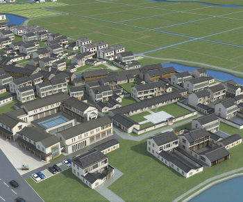Modern Architectural Bird's-eye View Planning-ID:987977034
