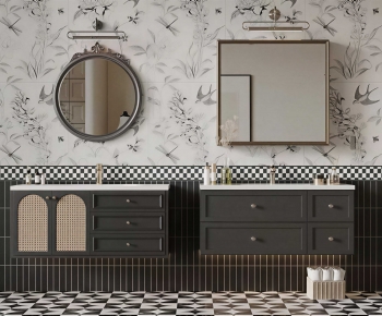 French Style Bathroom Cabinet-ID:435059159