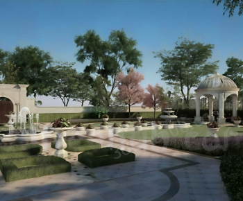 European Style Courtyard/landscape-ID:576890959