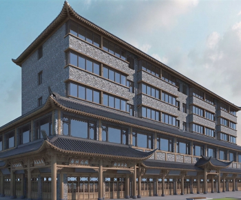 New Chinese Style Appearance Of Commercial Building-ID:265379918