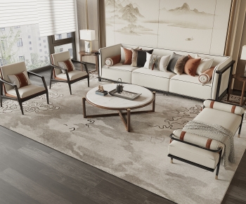 New Chinese Style Sofa Combination-ID:762103083