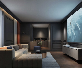 Modern A Living Room-ID:582220089