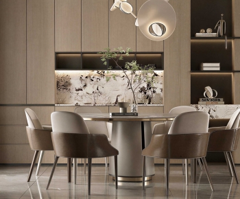 Modern Dining Table And Chairs-ID:635642057