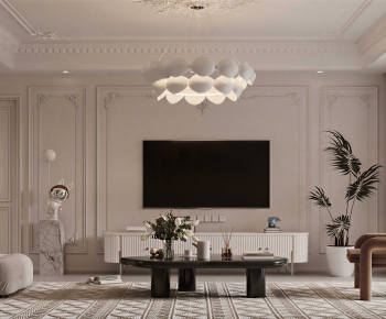 French Style A Living Room-ID:909569984