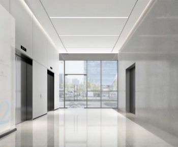 Modern Office Elevator Hall-ID:215601922