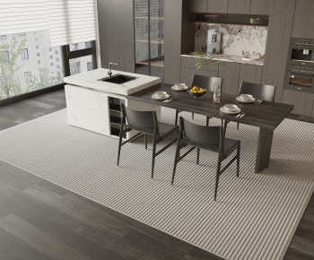 Modern Dining Table And Chairs-ID:975503921