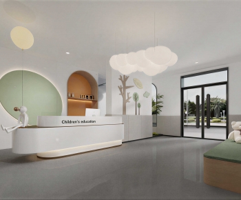 Modern Office Reception Desk-ID:907938001