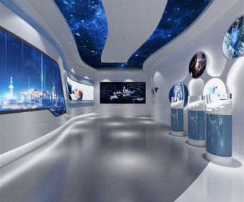 Modern Exhibition Hall-ID:717689997