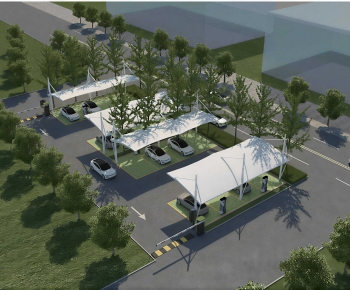 Modern Outdoor Parking Lot-ID:397089008