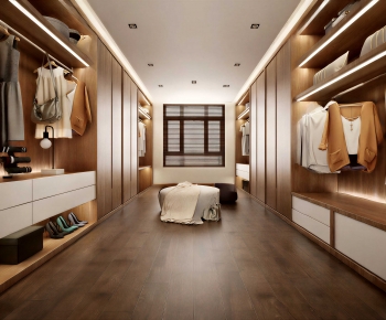 Modern Clothes Storage Area-ID:583564049