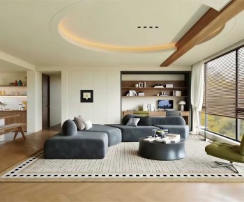 Modern A Living Room-ID:657525067