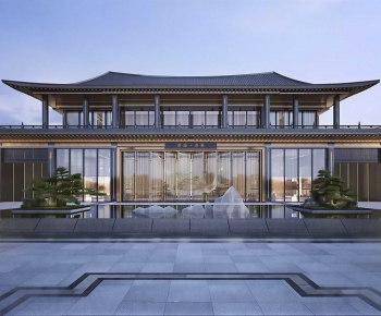New Chinese Style Appearance Of Commercial Building-ID:613341092