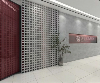 Modern Office Reception Desk-ID:611876012
