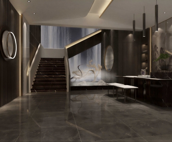 New Chinese Style A Living Room-ID:876156094