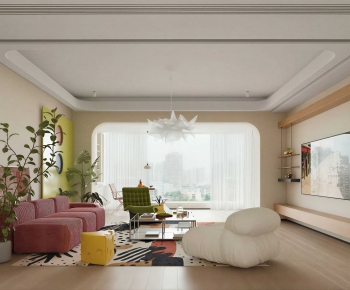 Modern A Living Room-ID:742717984