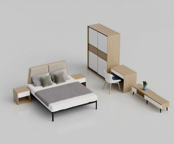 Modern Double Bed-ID:187891969