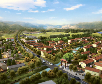 Modern Architectural Bird's-eye View Planning-ID:137928962