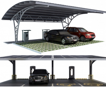 Modern Outdoor Parking Lot-ID:503300915