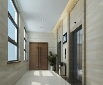 Modern Office Elevator Hall-ID:978519975