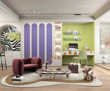 Modern A Living Room-ID:374794012