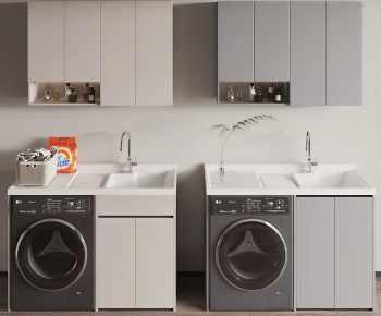 Modern Laundry Cabinet-ID:730978974