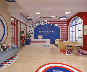 Modern Office Reception Desk-ID:671407946