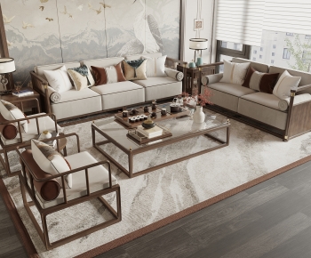 New Chinese Style Sofa Combination-ID:215641986