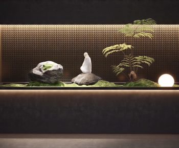 New Chinese Style Plant Landscaping-ID:539192918