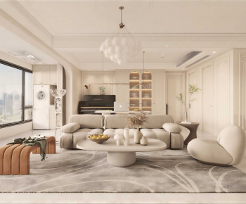 French Style A Living Room-ID:396006111