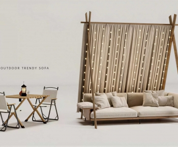 Modern Wabi-sabi Style Outdoor Tables And Chairs-ID:387437116