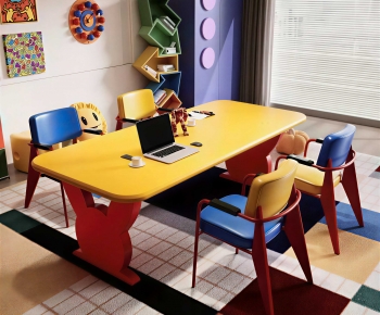 Modern Computer Desk And Chair-ID:726433041
