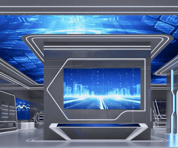 Modern Exhibition Hall-ID:254442931
