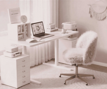 Modern Computer Desk And Chair-ID:786283971