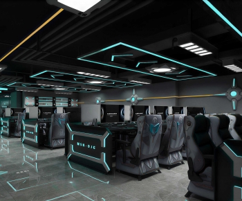 Industrial Style Internet Cafe-ID:640373957