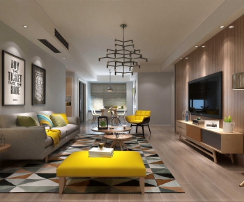 Modern A Living Room-ID:206964029