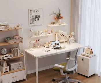 Modern Computer Desk And Chair-ID:952905894