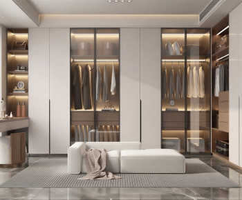 Modern Clothes Storage Area-ID:266070422
