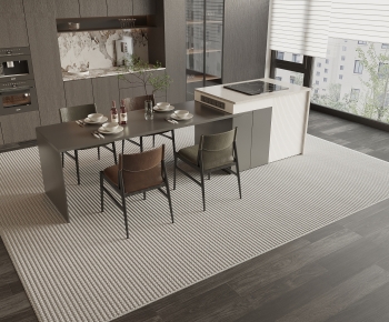 Modern Dining Table And Chairs-ID:440603974