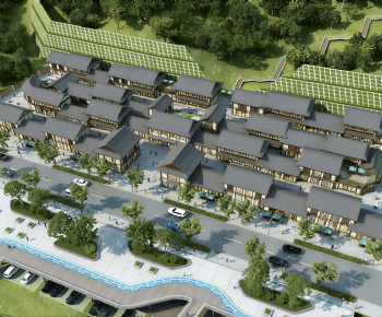 New Chinese Style Architectural Bird's-eye View Planning-ID:339560516
