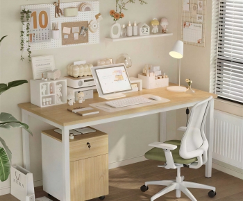 Modern Computer Desk And Chair-ID:819154021