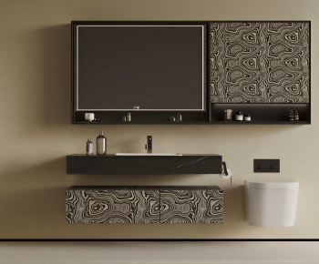 Modern Wabi-sabi Style Bathroom Cabinet-ID:640420917