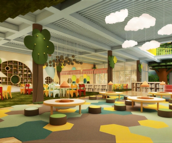 Modern Children's Reading Room-ID:497641095