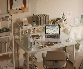 Modern Computer Desk And Chair-ID:808351024