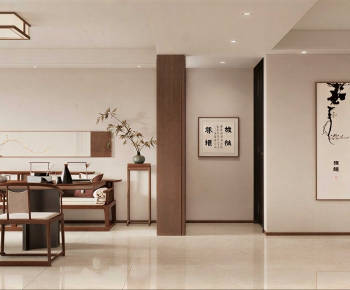 New Chinese Style A Living Room-ID:434701923