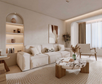 Modern Wabi-sabi Style A Living Room-ID:315138101