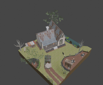 Modern Cartoon House-ID:415966031
