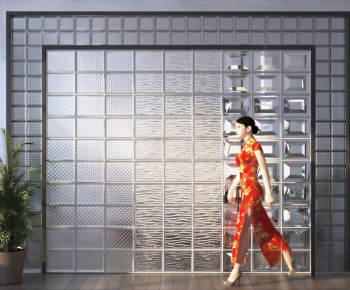 Modern Glass Screen Partition-ID:918852097