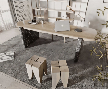Modern Office Desk And Chair-ID:634879119
